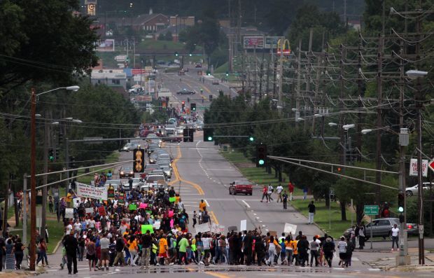 Protests continue into an eighth day in Ferguson